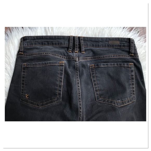 Kut From The Kloth Catherine Boyfriend Jeans Dark Gray Black Distressed Size 4 - Picture 7 of 10